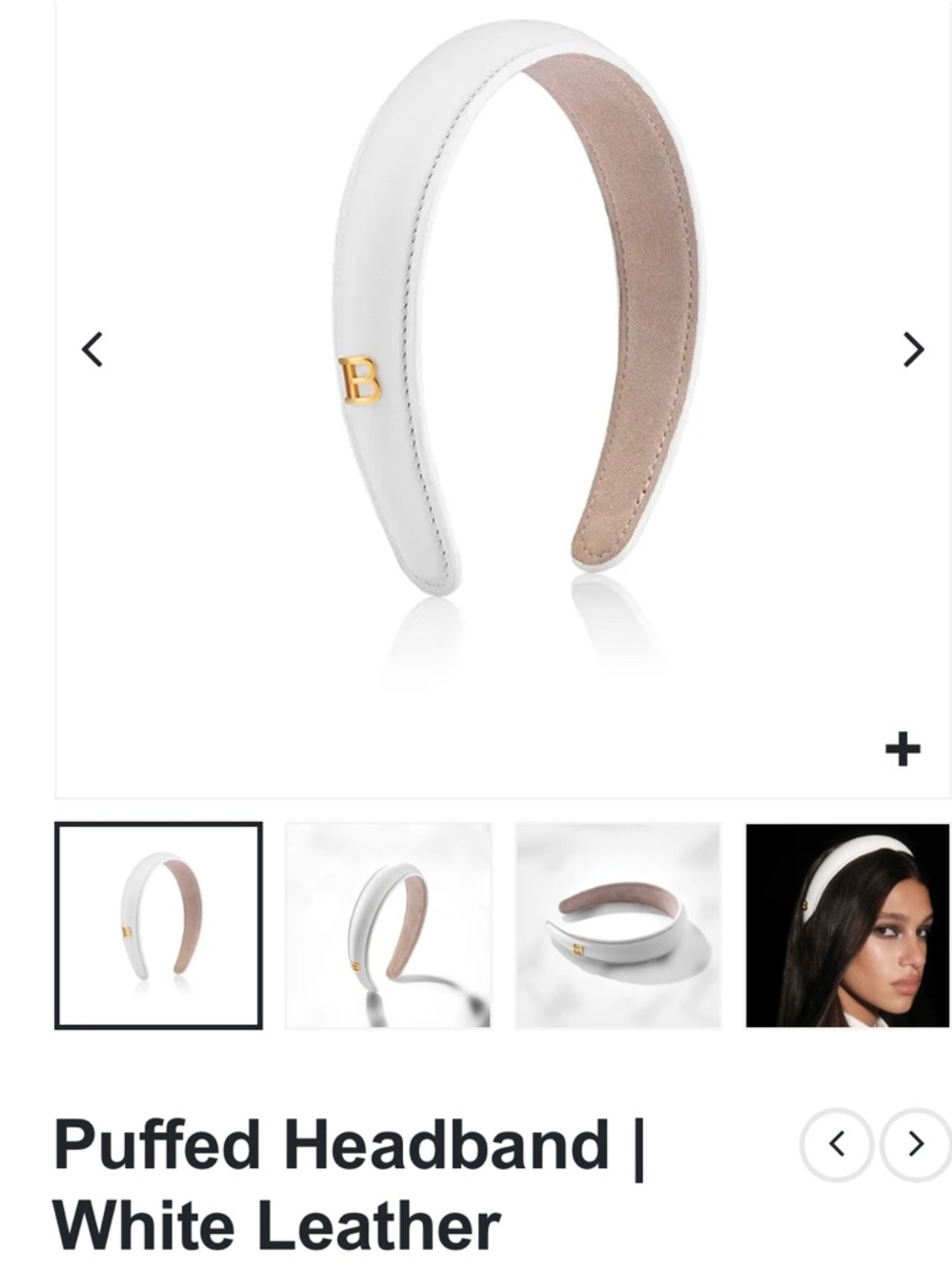 Limited Edition White
Leather Puffed
Headband Balmain